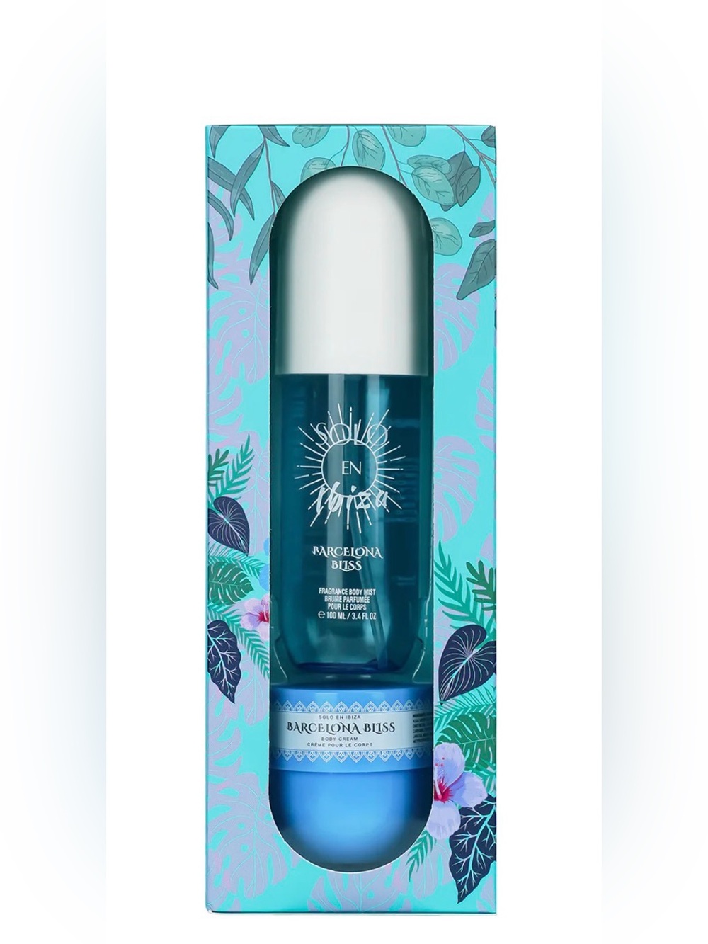 Solo En Ibiza- Barcelona Bliss Body Mist & Cream Tropical Dual-Set/ New In Box